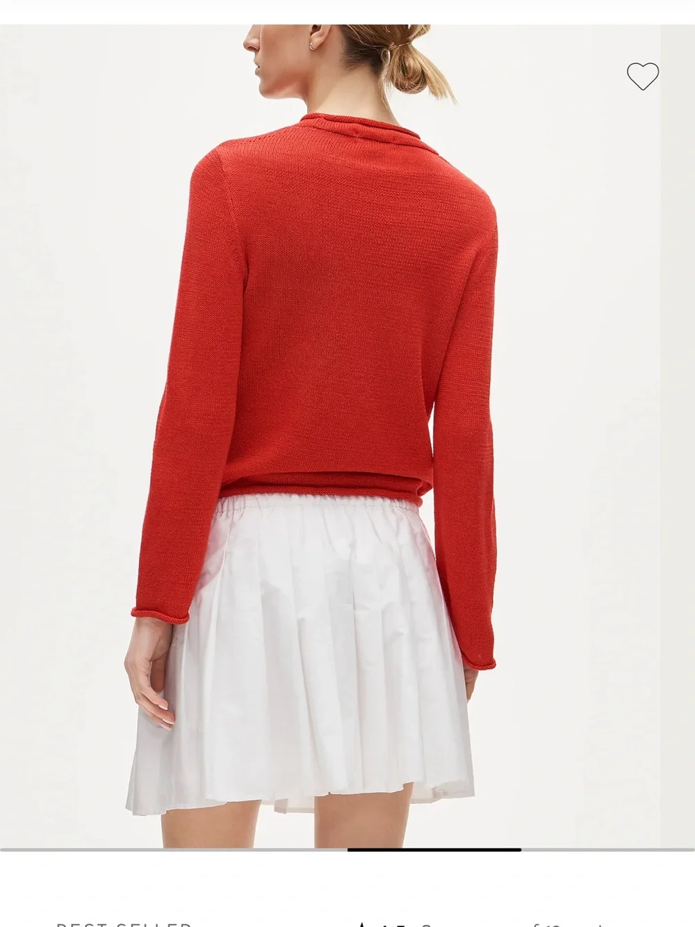 JCrew White Drawstring Pleated Mini Skirt in Cotton Poplin
